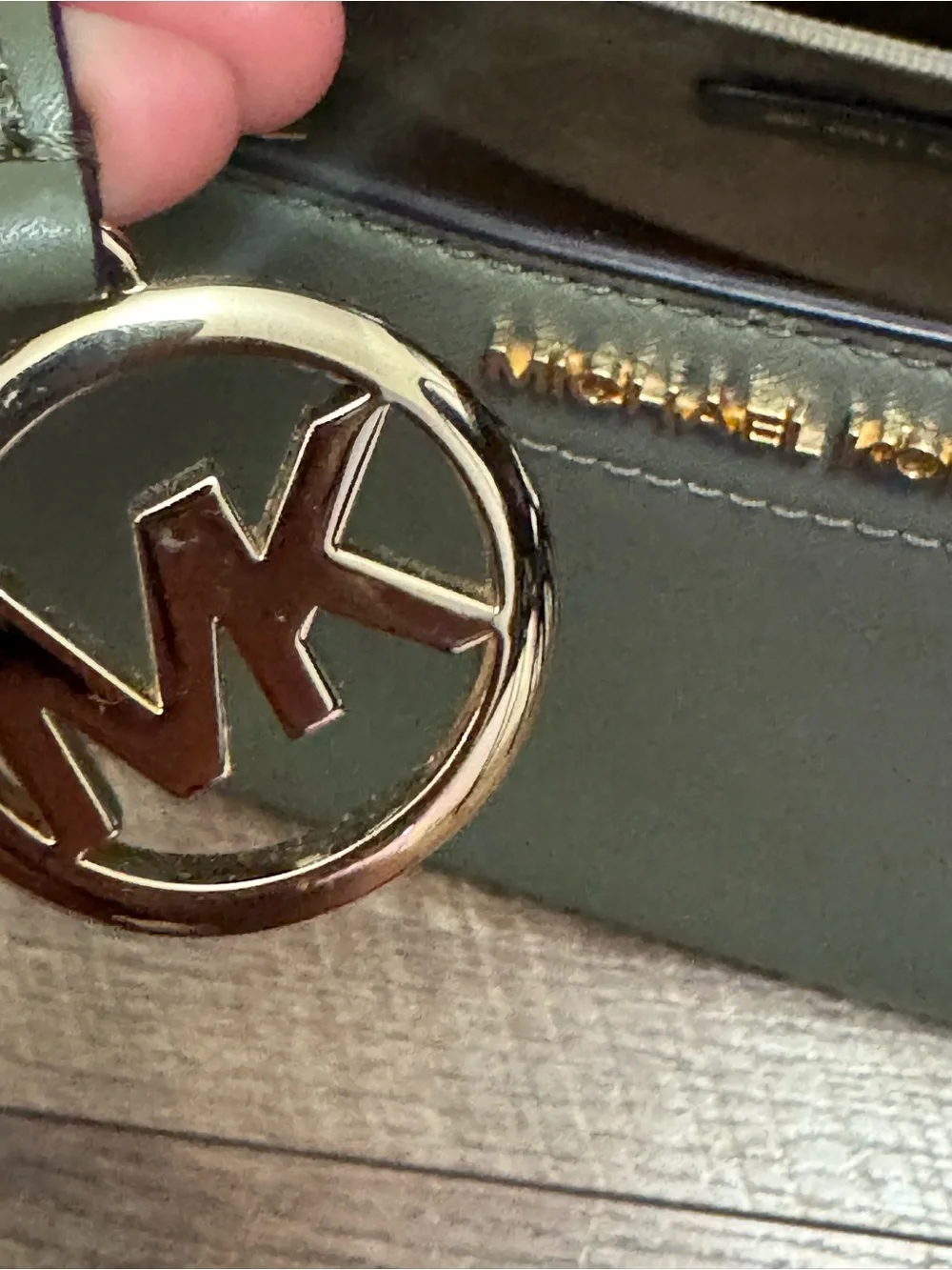 Michael Kors Rayne Olive Green Saffiano Leather Satchel - Picture 5 of 8